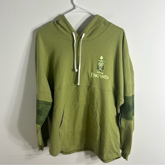 Disney Encanto Bruno Spirit Jersey Green Hooded Long Sleeve NWT Medium - Picture 2 of 8